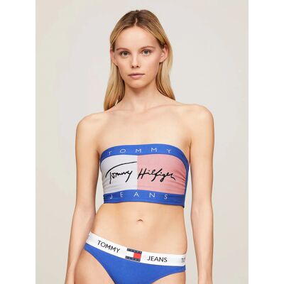Dámsky top UW0UW05151 C6H modrá a biela - Tommy Hilfiger S Dámsky top UW0UW05151 C6H modrá a biela - Tommy Hilfiger S