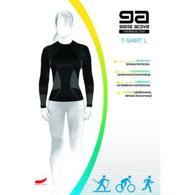 GATTA BODYWEAR Dámsky nátelník T-SHIRT L WOMEN THERMOACTIV BASIC AMA černošedá M GATTA BODYWEAR Dámsky nátelník T-SHIRT L WOMEN THERMOACTIV BASIC AMA černošedá M