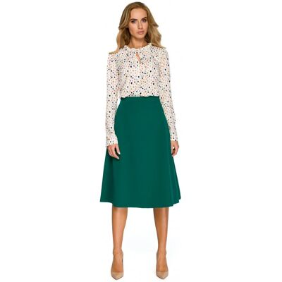 STYLOVE S133 Midi sukňa áčkového strihu - zelená EU M STYLOVE S133 Midi sukňa áčkového strihu - zelená EU M