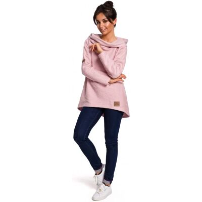 BeWear B131 Sveter s vysokým golierom - púdrový EU L BeWear B131 Sveter s vysokým golierom - púdrový EU L