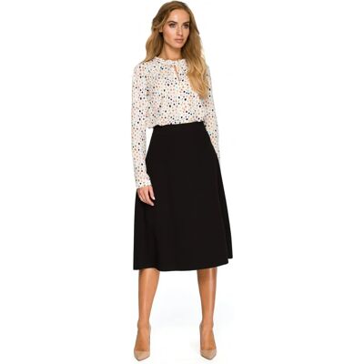 STYLOVE S133 Midi sukňa áčkového strihu - čierna EU XL STYLOVE S133 Midi sukňa áčkového strihu - čierna EU XL