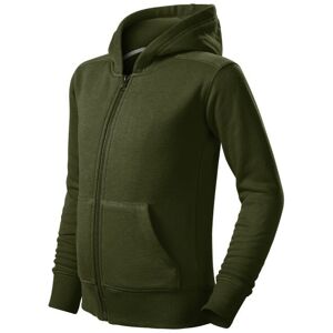 Malfini Detská mikina Trendy Zip (vojenská) 146 cm/10 let Malfini Detská mikina Trendy Zip (vojenská) 146 cm/10 let