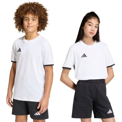 Adidas Detské tričko Entrada 26 Tee white JZ6670 116 cm Adidas Detské tričko Entrada 26 Tee white JZ6670 116 cm