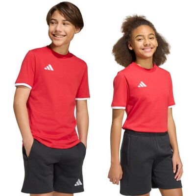 Adidas Detské tričko Entrada 26 Tee červená JZ6674 116 cm Adidas Detské tričko Entrada 26 Tee červená JZ6674 116 cm