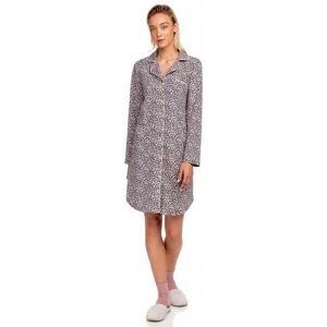 Dámska nočná košeľa 15446 - 271 sivá / ružová so vzorom - Vamp S šedá s růžovou Dámska nočná košeľa 15446 - 271 sivá / ružová so vzorom - Vamp S šedá s růžovou