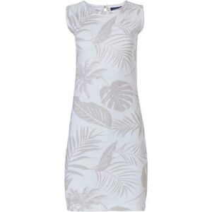 Dámska nočná košeľa 10231-140-1 bielo-béžová listy - Pastunette M Dámska nočná košeľa 10231-140-1 bielo-béžová listy - Pastunette M