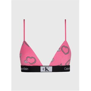 Dámska podprsenka 000QF7478E KCC pink with hearts - Calvin Klein S Dámska podprsenka 000QF7478E KCC pink with hearts - Calvin Klein S