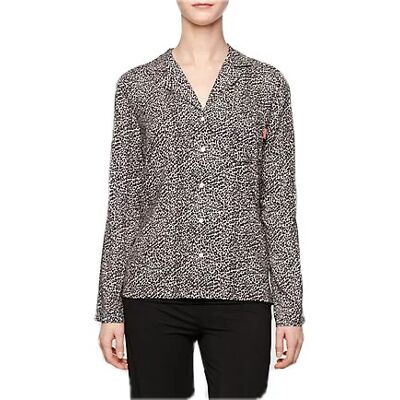 Dámske pyžamo vrch.diel QS1678E - Calvin Klein L šedá-leopard Dámske pyžamo vrch.diel QS1678E - Calvin Klein L šedá-leopard