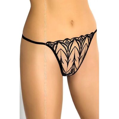 Dámska Tanga V-5008 Lily - Axami XL béžovo-černá Dámska Tanga V-5008 Lily - Axami XL béžovo-černá