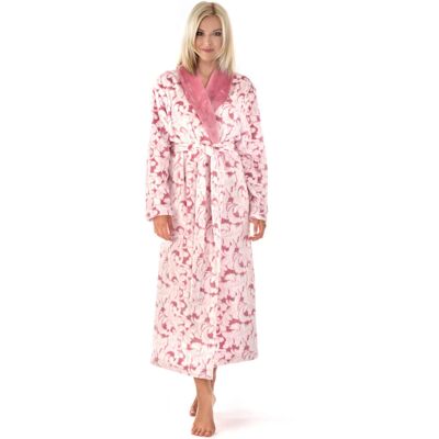 Dámsky župan 2556 3302 Flora - Vestis XL bílá s růžovou Dámsky župan 2556 3302 Flora - Vestis XL bílá s růžovou
