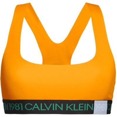 Športová podprsenka QF5577E-1ZK oranžová - Calvin Klein S oranžová Športová podprsenka QF5577E-1ZK oranžová - Calvin Klein S oranžová