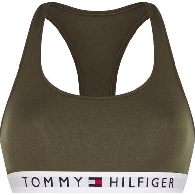 Bralette podprsenka UW0UW02037 RBN khaki - Tommy Hilfiger S khaki Bralette podprsenka UW0UW02037 RBN khaki - Tommy Hilfiger S khaki