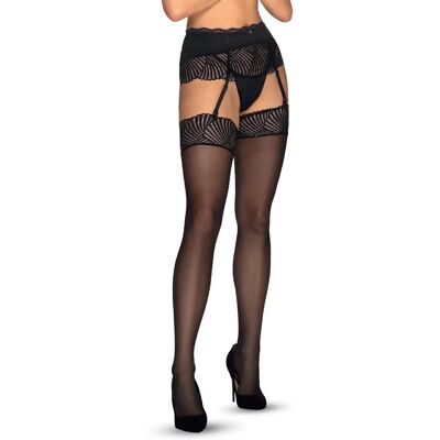 Zvodné pančuchy Klarita stockings - Obsessive L/XL černá Zvodné pančuchy Klarita stockings - Obsessive L/XL černá