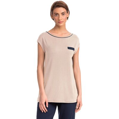 Vamp - Krátka dámska nočná košeľa BEIGE SOLEIL S 14191 - Vamp Vamp - Krátka dámska nočná košeľa BEIGE SOLEIL S 14191 - Vamp