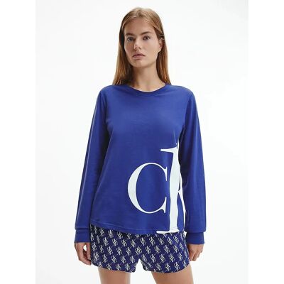 Calvin Monogram tričko na spanie - QS6573E - C8Q - Tmavomodrá M tm.Modrá Calvin Monogram tričko na spanie - QS6573E - C8Q - Tmavomodrá M tm.Modrá