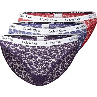 Čipkové nohavičky 3-pack - QD3926E - W5G - Mix farieb - Calvin Klein M Mix barev Čipkové nohavičky 3-pack - QD3926E - W5G - Mix farieb - Calvin Klein M Mix barev
