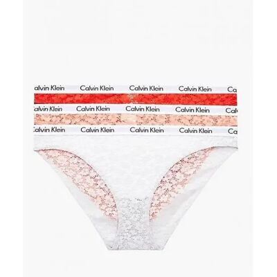Čipkové nohavičky 3-pack - QD3926E - W5F - Mix farieb - Calvin Klein XL Mix barev Čipkové nohavičky 3-pack - QD3926E - W5F - Mix farieb - Calvin Klein XL Mix barev
