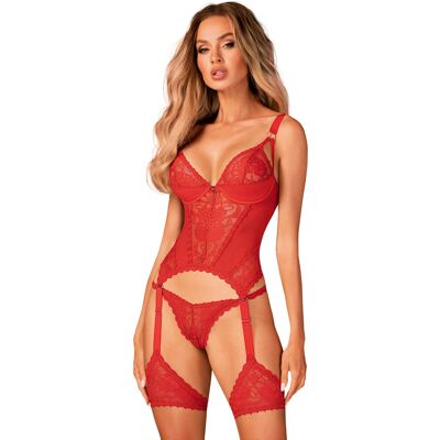 Pikantný korzet Belovya corset - Obsessive XL/2XL červená Pikantný korzet Belovya corset - Obsessive XL/2XL červená