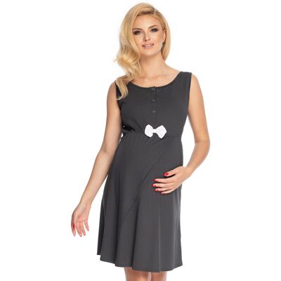 Dámska tehotenská nočná košieľka 0179 grafitová - PeeKaBoo L/XL Dámska tehotenská nočná košieľka 0179 grafitová - PeeKaBoo L/XL