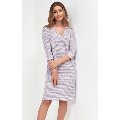 Dámska nočná košeľa 102 3/4 S-XL - Cana S růžová-vzor Dámska nočná košeľa 102 3/4 S-XL - Cana S růžová-vzor