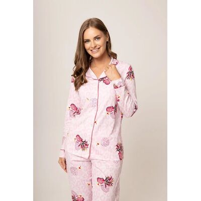 Dámske pyžamo 175/062 ružová vzor - Karol 2XL Dámske pyžamo 175/062 ružová vzor - Karol 2XL