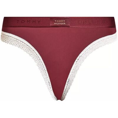 Dámske bikini nohavičky UW0UW04813 VLP bordová - Tommy Hilfiger L Dámske bikini nohavičky UW0UW04813 VLP bordová - Tommy Hilfiger L