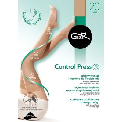 Gatta Dámske pančuchy CONTROL PRESS nero 1-2 Gatta Dámske pančuchy CONTROL PRESS nero 1-2