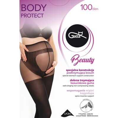 Tehotenské pančuchové nohavice BODY PROTECT - 100 DEN - GATTA nero 2-S Tehotenské pančuchové nohavice BODY PROTECT - 100 DEN - GATTA nero 2-S