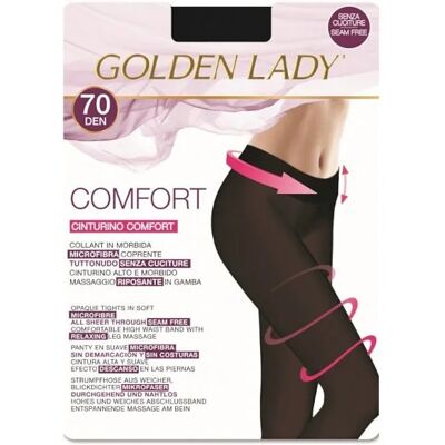 Dámske pančuchové nohavice Golden Lady Comfort 70 deň nero/černá 5-XL Dámske pančuchové nohavice Golden Lady Comfort 70 deň nero/černá 5-XL