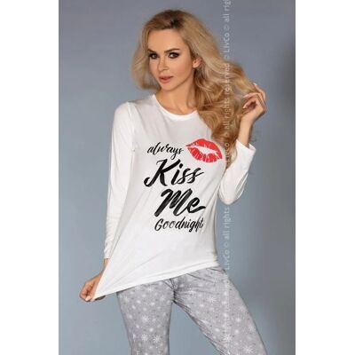 Pyžamo Sweet Kiss 109 Ecru-grey - LivCo Corsetti L/XL Pyžamo Sweet Kiss 109 Ecru-grey - LivCo Corsetti L/XL