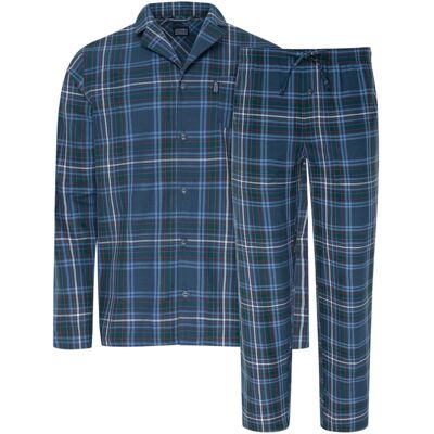 Pánske pyžamo 500334 - Jockey M modrá/zelené káro Pánske pyžamo 500334 - Jockey M modrá/zelené káro