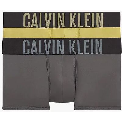 Boxerky 2 pack NB2599A 6HH sivá/kaki - Calvin Klein XL khaki-šedá Boxerky 2 pack NB2599A 6HH sivá/kaki - Calvin Klein XL khaki-šedá