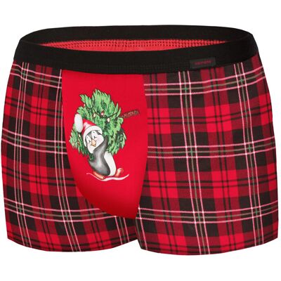 Pánske boxerky Penguin 007/66 Červeno-čierna - Cornette M červená - černá Pánske boxerky Penguin 007/66 Červeno-čierna - Cornette M červená - černá