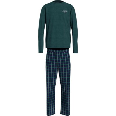 Pánske pyžamo UM0UM03130 0WP zelené káro - Tommy Hilfiger M Pánske pyžamo UM0UM03130 0WP zelené káro - Tommy Hilfiger M