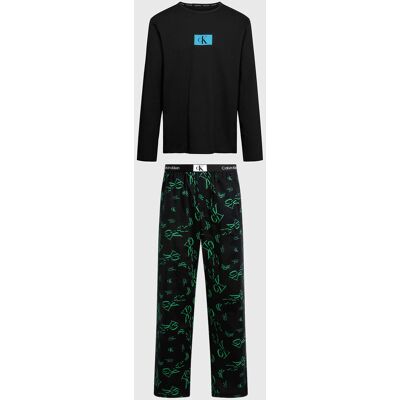 Pánske pyžamo 000NM2526E I2R čierne s potlačou - Calvin Klein XL Pánske pyžamo 000NM2526E I2R čierne s potlačou - Calvin Klein XL