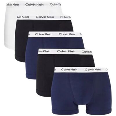 Pánske boxerky 5 pack NB2877A - Calvin Klein S černo-bílo-modrá Pánske boxerky 5 pack NB2877A - Calvin Klein S černo-bílo-modrá