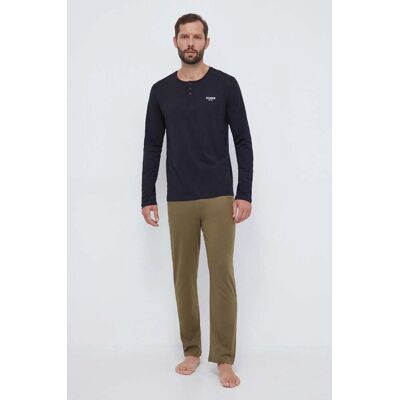 Pánske pyžamo U3BX00KBZG0 F817 khaki/čierne - Guess XXL Pánske pyžamo U3BX00KBZG0 F817 khaki/čierne - Guess XXL