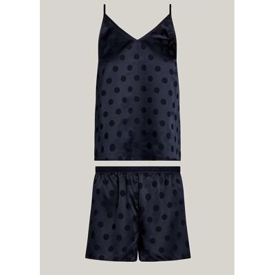 Dámska pyžamová súprava v darčekovom balení GIFT PYJ CAMI SET & SLIPPERS UW0UW04855 DW5 tm. modrá - Tommy Hilfiger L Dámska pyžamová súprava v darčekovom balení GIFT PYJ CAMI SET & SLIPPERS UW0UW04855 DW5 tm. modrá - Tommy Hilfiger L
