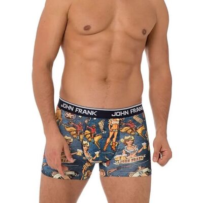 Pánske boxerky John Frank JFB101 M Modrá Pánske boxerky John Frank JFB101 M Modrá