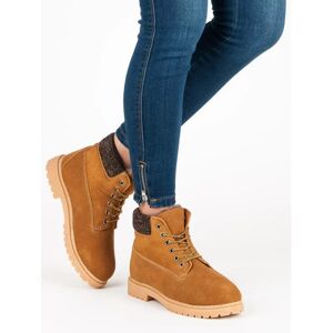 Gemini Dámske kožené traperky 37211C - Walkman shoes 41 camel Gemini Dámske kožené traperky 37211C - Walkman shoes 41 camel