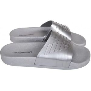 Giorgio Armani Šľapky X4PS02 strieborná - Emporio Armani 45 stříbrná Giorgio Armani Šľapky X4PS02 strieborná - Emporio Armani 45 stříbrná