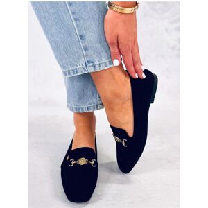 Inello Dámske topánky / Mokasíny 2393 Čierna - Ideal shoes 37 černá Inello Dámske topánky / Mokasíny 2393 Čierna - Ideal shoes 37 černá