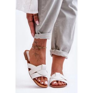Inello Dámske papuče / žabky W-112 / 183490 White with beige - Joia 38 bílá s béžovou Inello Dámske papuče / žabky W-112 / 183490 White with beige - Joia 38 bílá s béžovou