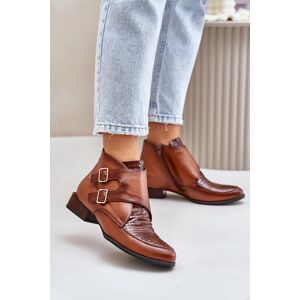 Inello Dámske kožené členkové topánky 06696-02 model 202112 Brown - Maciejka 39 Hnědá Inello Dámske kožené členkové topánky 06696-02 model 202112 Brown - Maciejka 39 Hnědá