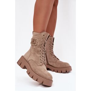 Dámska zateplená členková obuv so zdobením DA183P Beige - Seastar 40 béžová Dámska zateplená členková obuv so zdobením DA183P Beige - Seastar 40 béžová