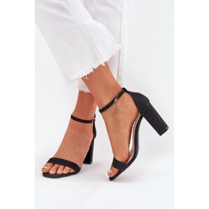 Step in style Dámske lesklé sandále na podpätku 1-215 Black - Queen VIVI 37 černá Step in style Dámske lesklé sandále na podpätku 1-215 Black - Queen VIVI 37 černá