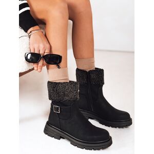 Dámske zateplené čižmy čierne FashionStreet ZY1227 36 Dámske zateplené čižmy čierne FashionStreet ZY1227 36