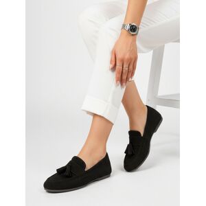 Dámske semišové mokasíny s háčikmi čierne FashionStreet ZY1366 36 Dámske semišové mokasíny s háčikmi čierne FashionStreet ZY1366 36