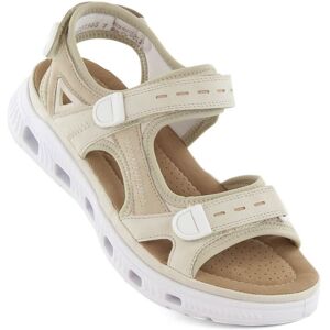 Pohodlné sandále na suchý zips Rieker W RKR691 beige 41 Pohodlné sandále na suchý zips Rieker W RKR691 beige 41