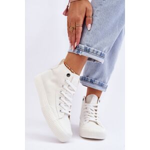 Big Star Shoes Dámske vysoké tenisky Big Star Fabric LL274445 White 40 Big Star Shoes Dámske vysoké tenisky Big Star Fabric LL274445 White 40